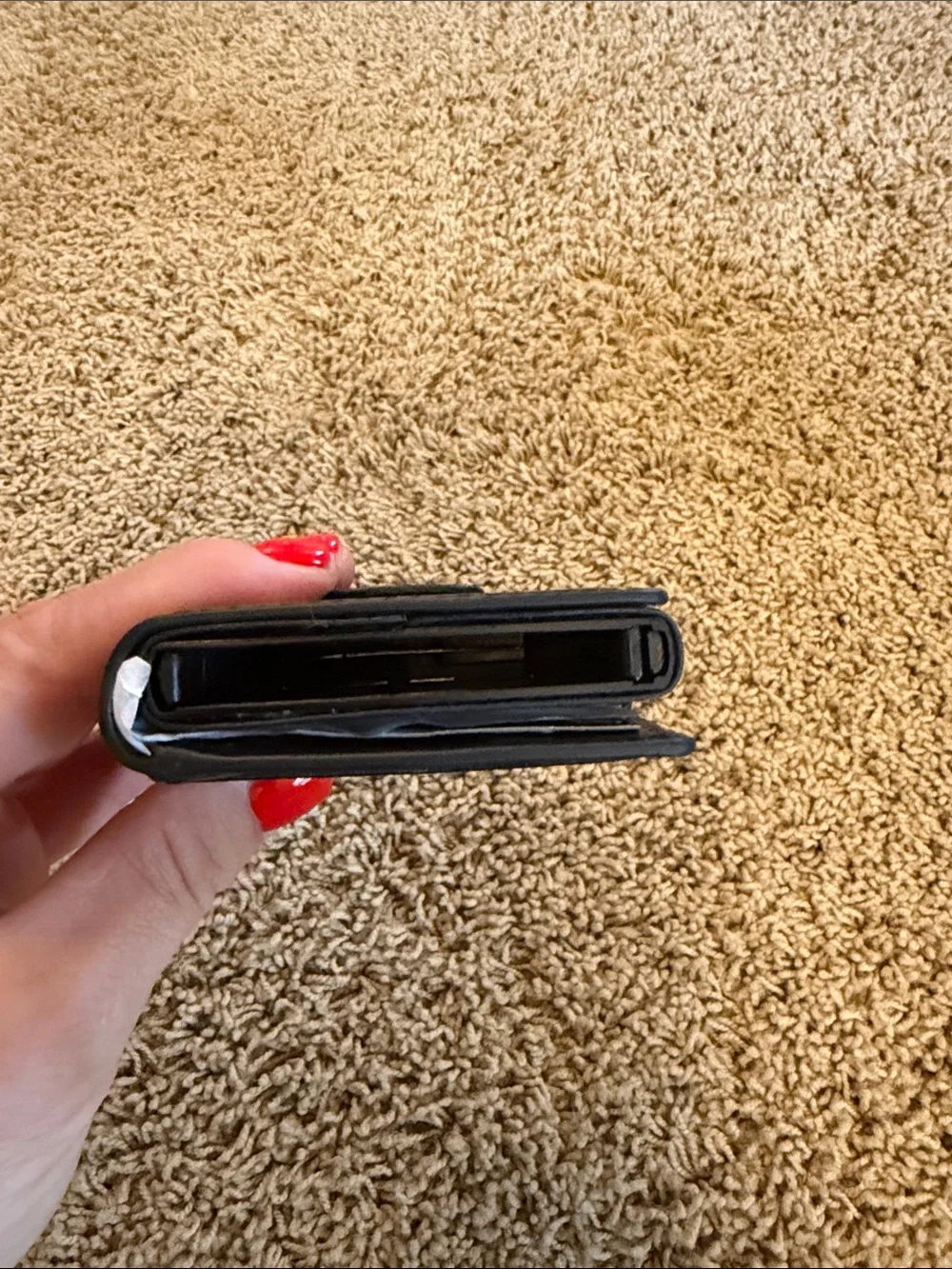 Slim Black Magnetic Card & Key Holder/wallet